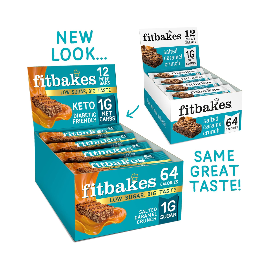 Fitbakes Crunch Bar 12x19g Salted Caramel