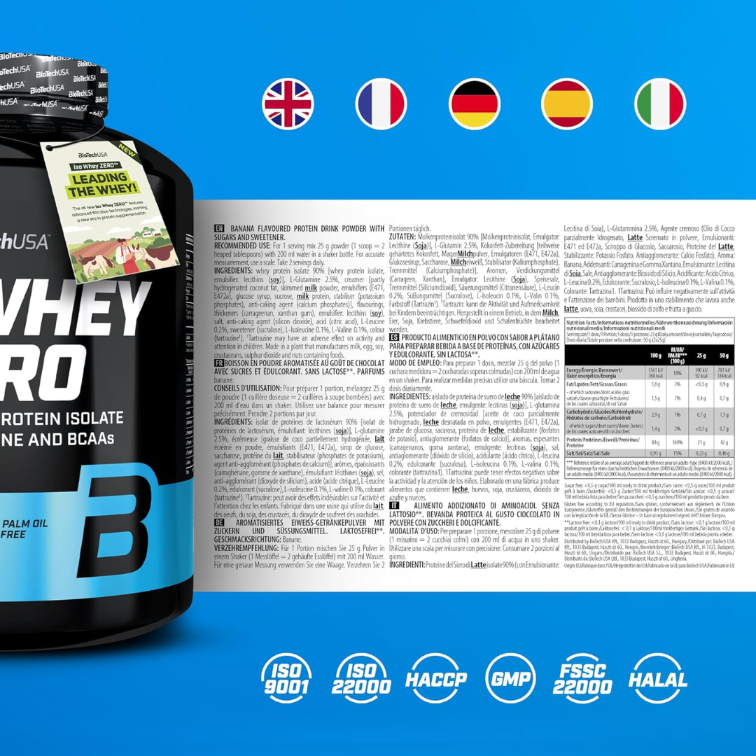 BioTech USA Iso Whey Zero 1816g Caffe Latte