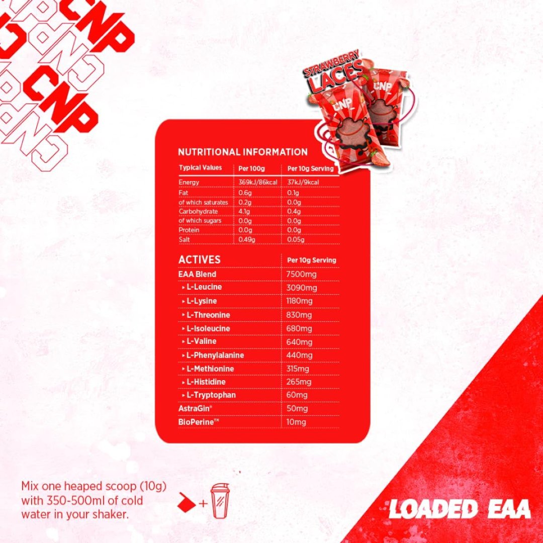 CNP Loaded EAA 300g Strawberry Laces