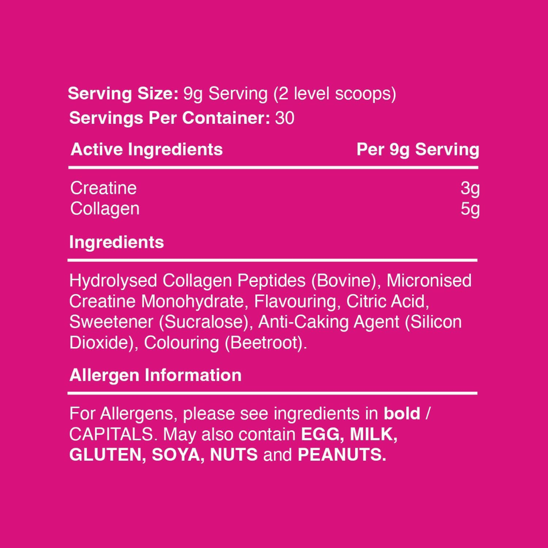 Warrior Creatine Plus Collagen 270g Mixed Berry