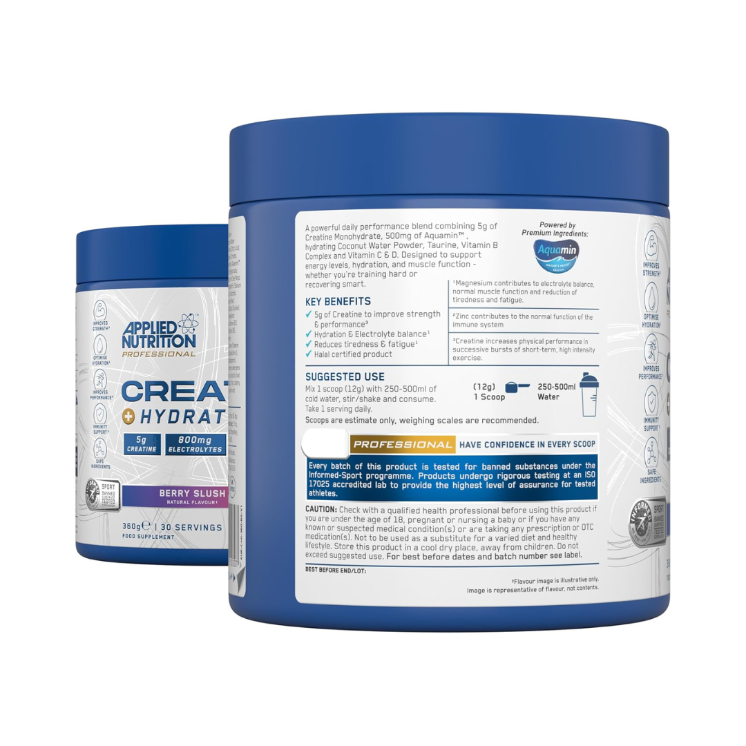 Applied Nutrition Creatine + Hydration 360g Berry Slush