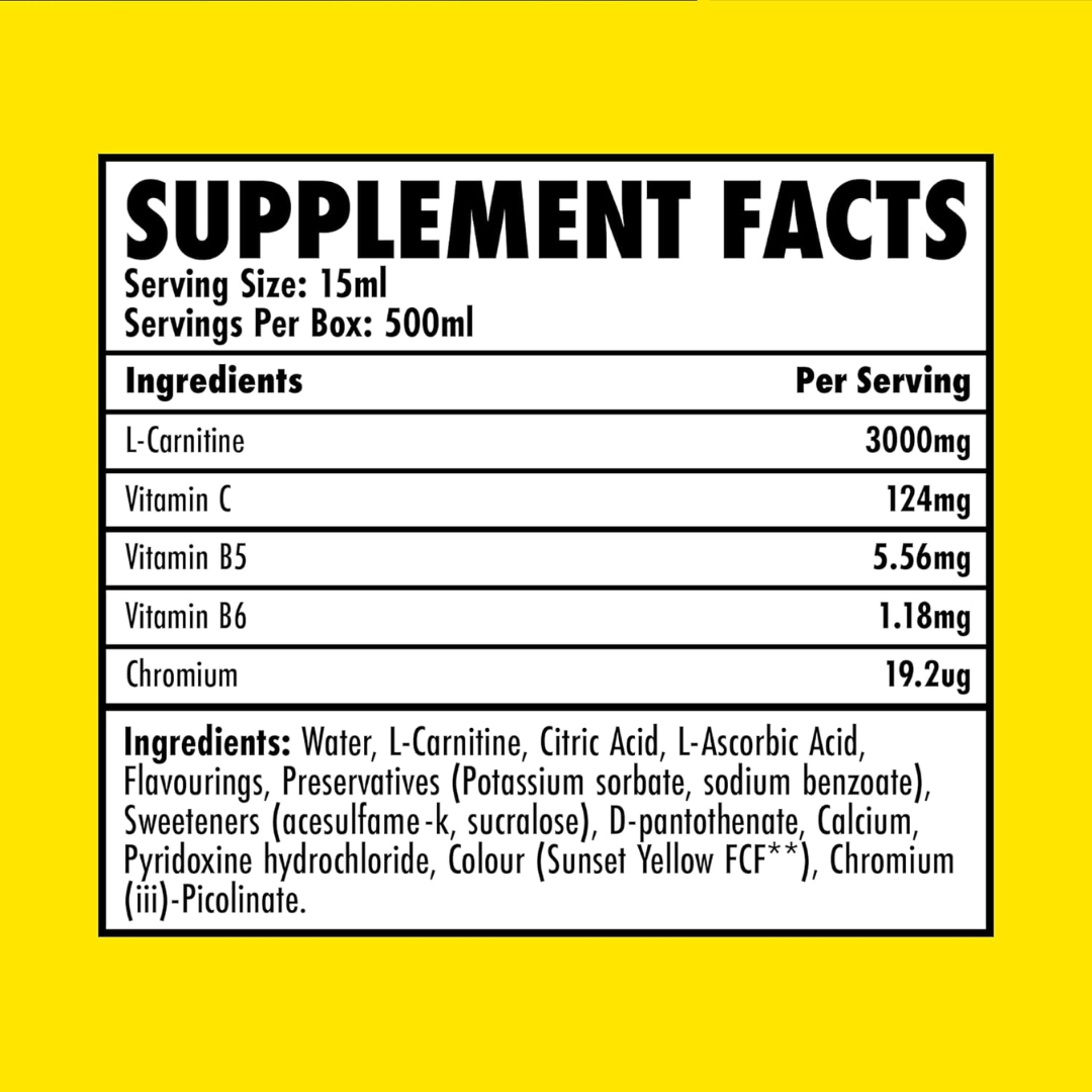 Refined Nutrition L-Carnitine 3000 500ml Green Apple