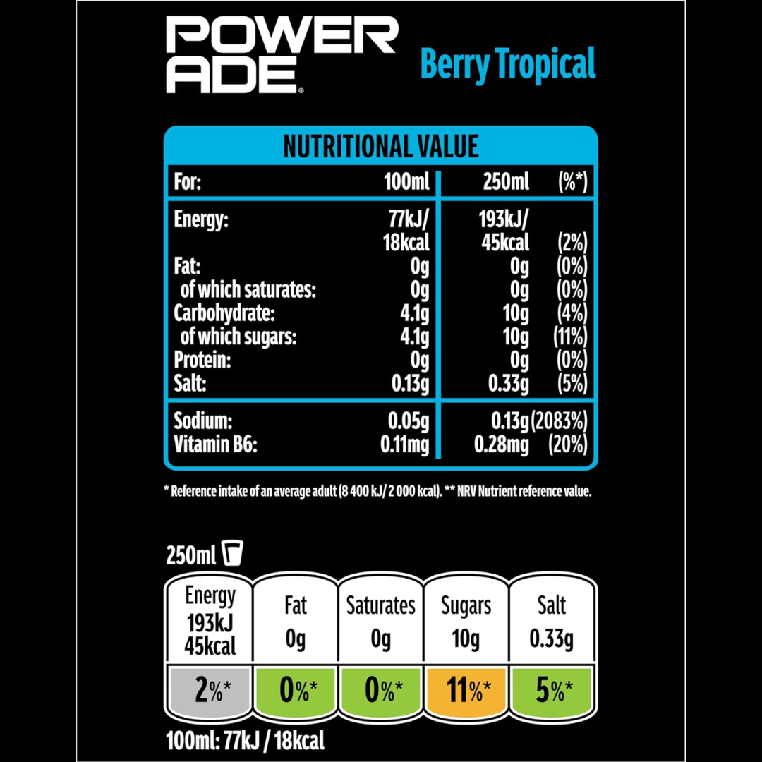 Powerade 12x500ml Berry Tropical