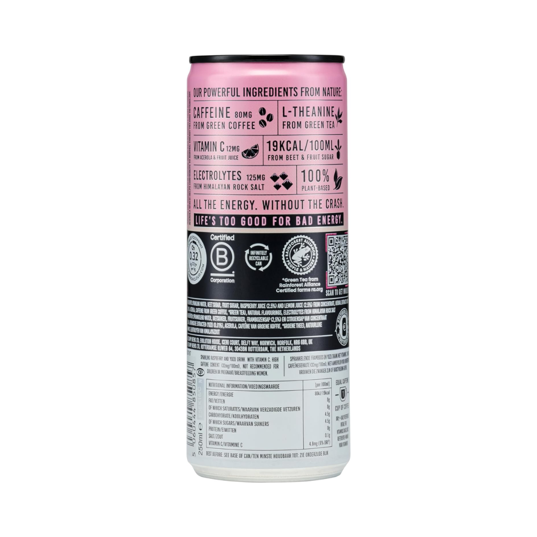 Tenzing Natural Energy 12x250ml Raspberry & Yuzu
