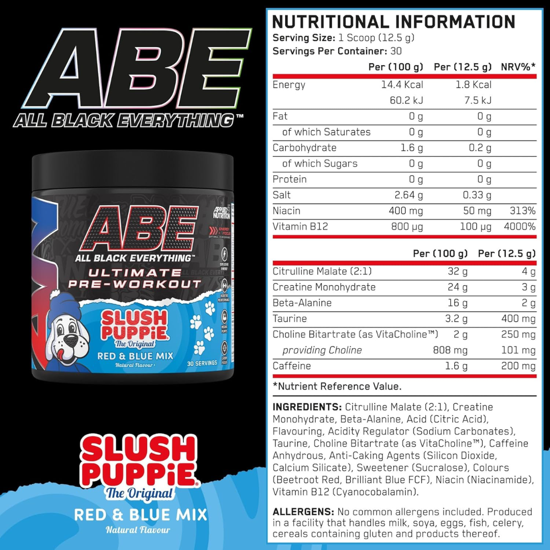 Applied Nutrition ABE (All Black Everything) 375g Slush Puppie