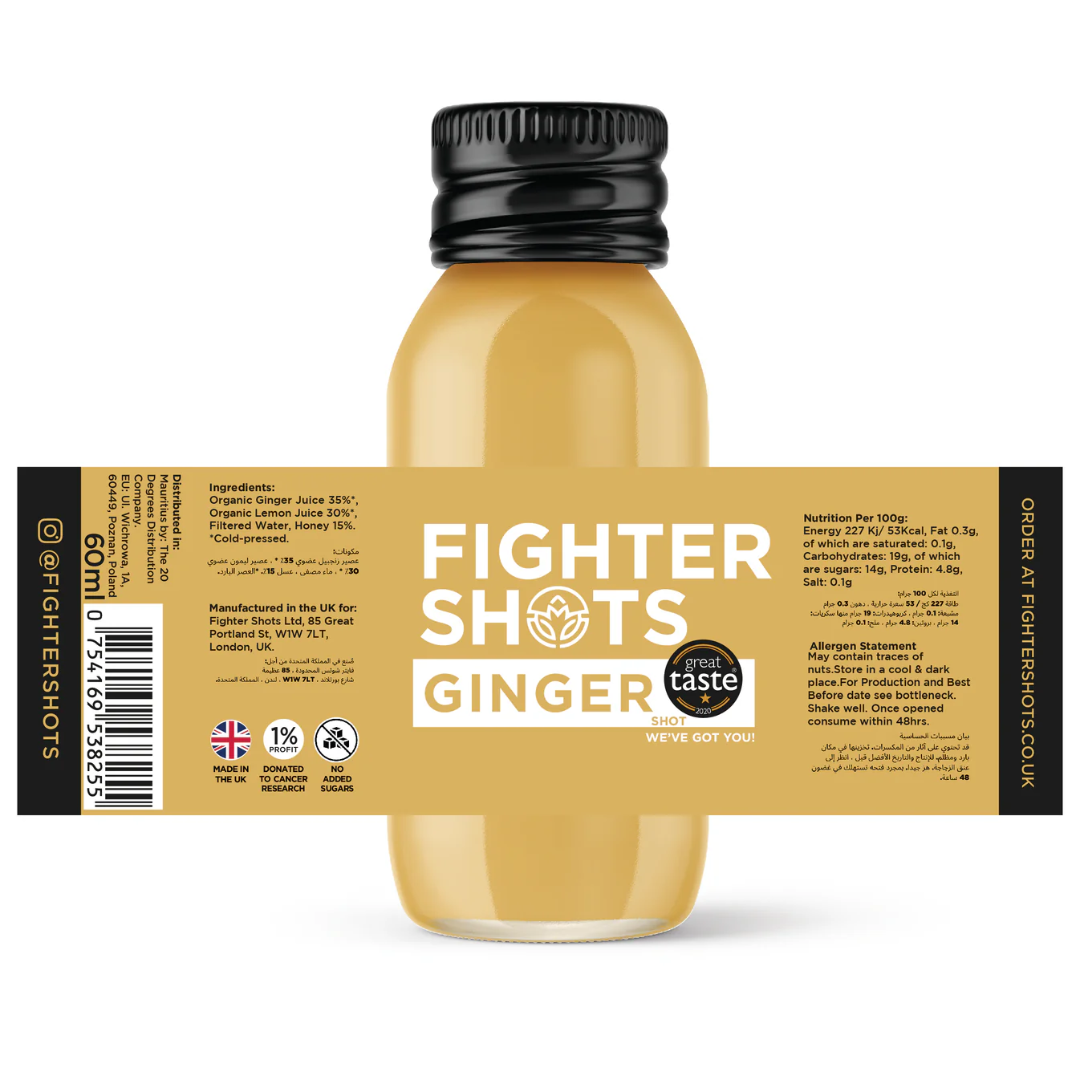Fighter Shots 12x60ml Ginger