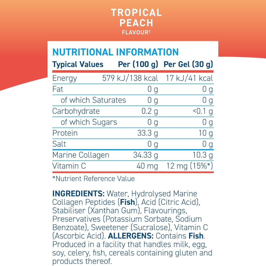 Applied Nutrition Marine Collagen Gels 10x30g Tropical Peach