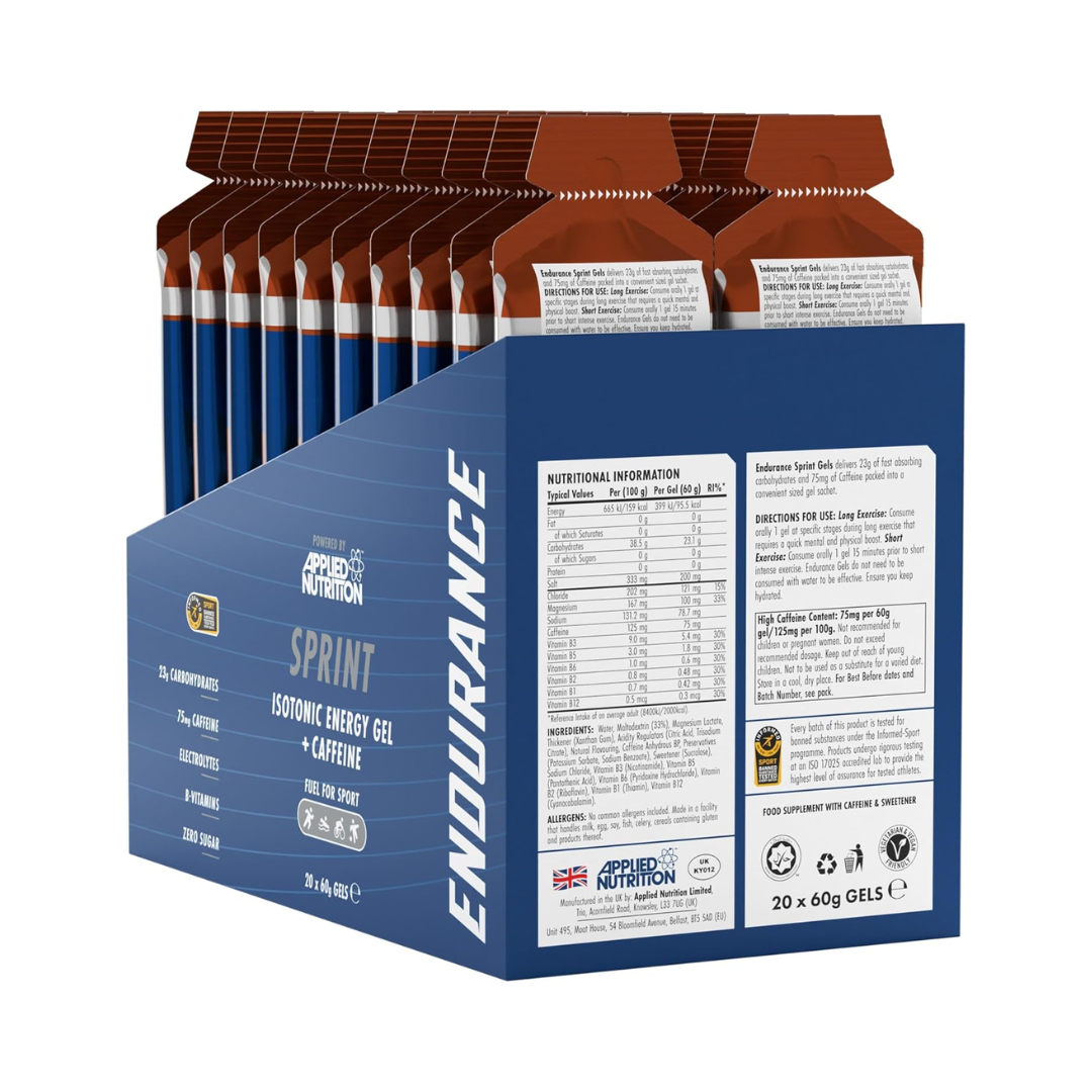 Applied Nutrition Endurance Velocity Sprint Gel 20x60g Cola