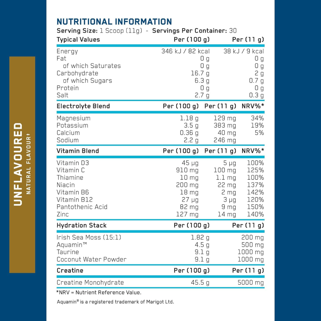 Applied Nutrition Creatine + Hydration 330g Unflavoured