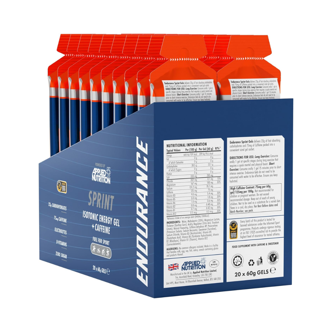 Applied Nutrition Endurance Velocity Sprint Gel 20x60g Orange