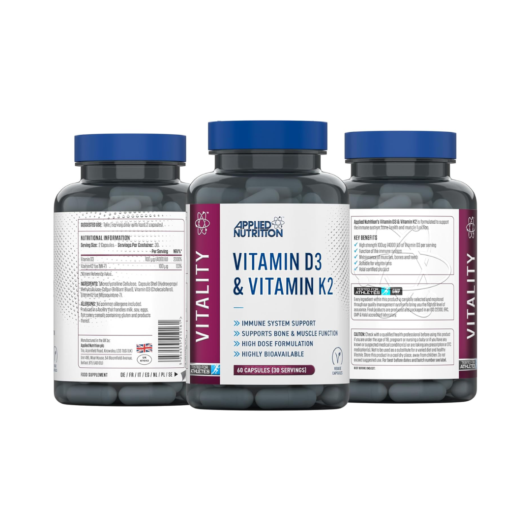 Applied Nutrition VITALITY Vitamin D3 + K2 90 Caps
