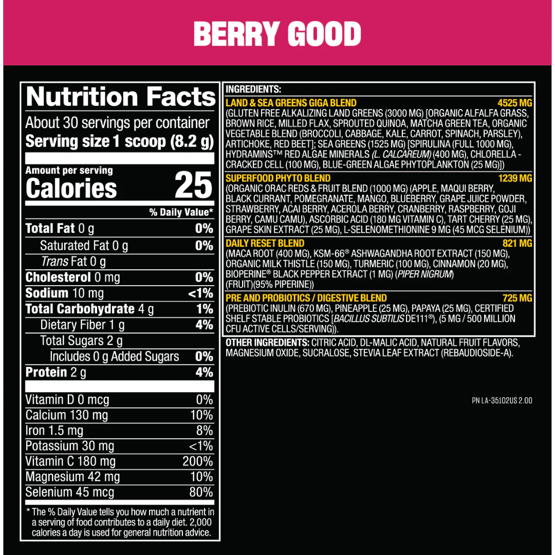 Mutant Big Greens 294g Berry Good