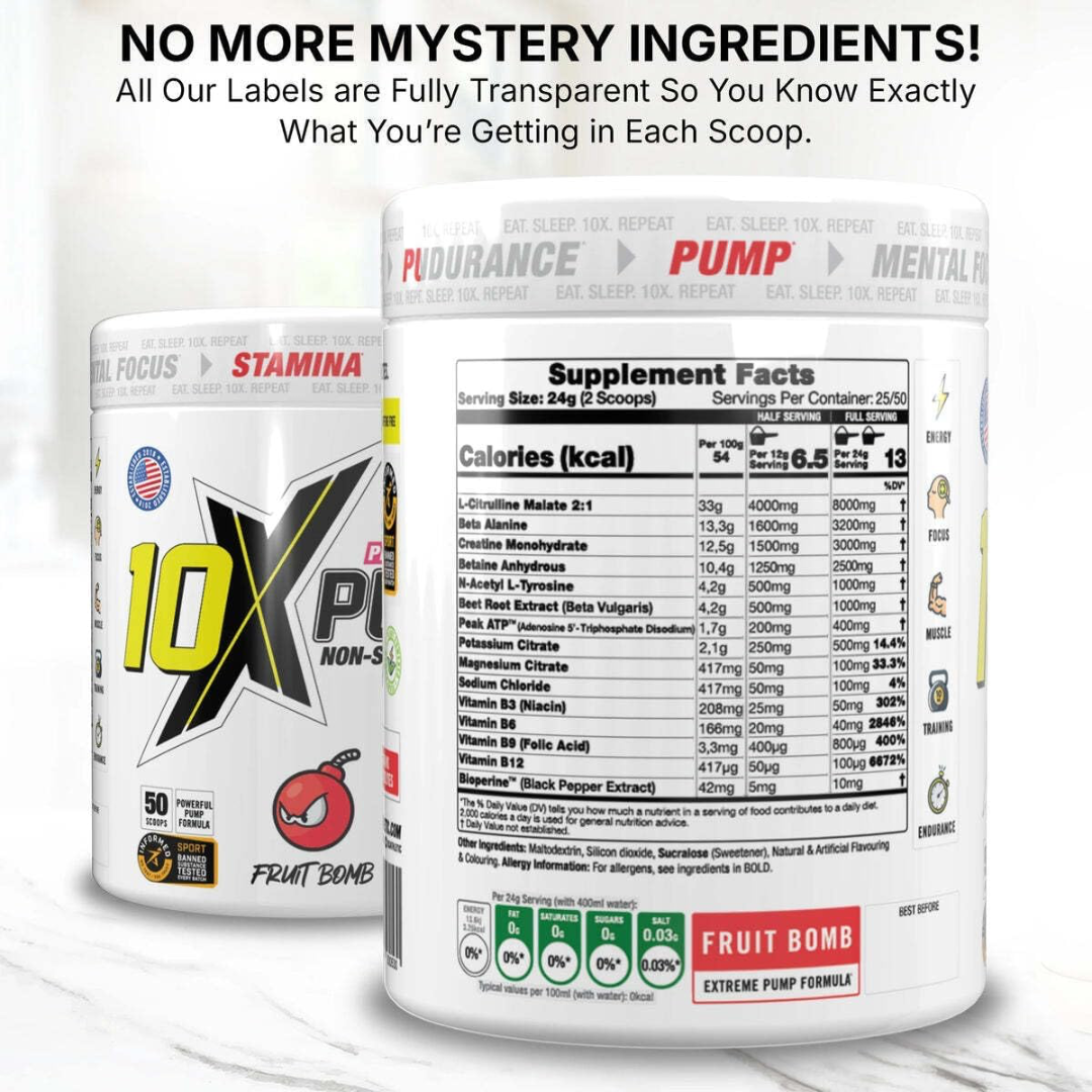 10X Athletic PUMP 600g Fruit Bomb