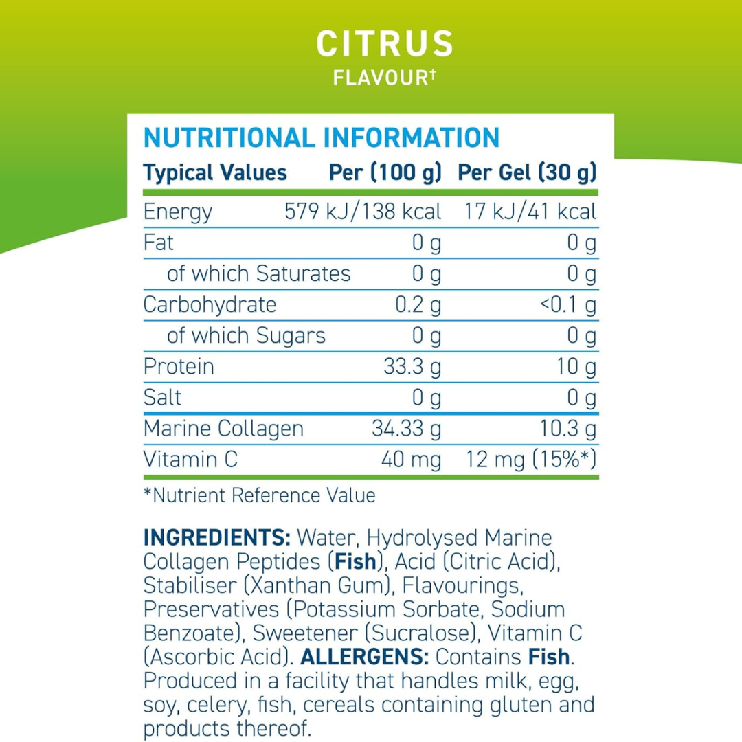 Applied Nutrition Marine Collagen Gels 10x30g Citrus