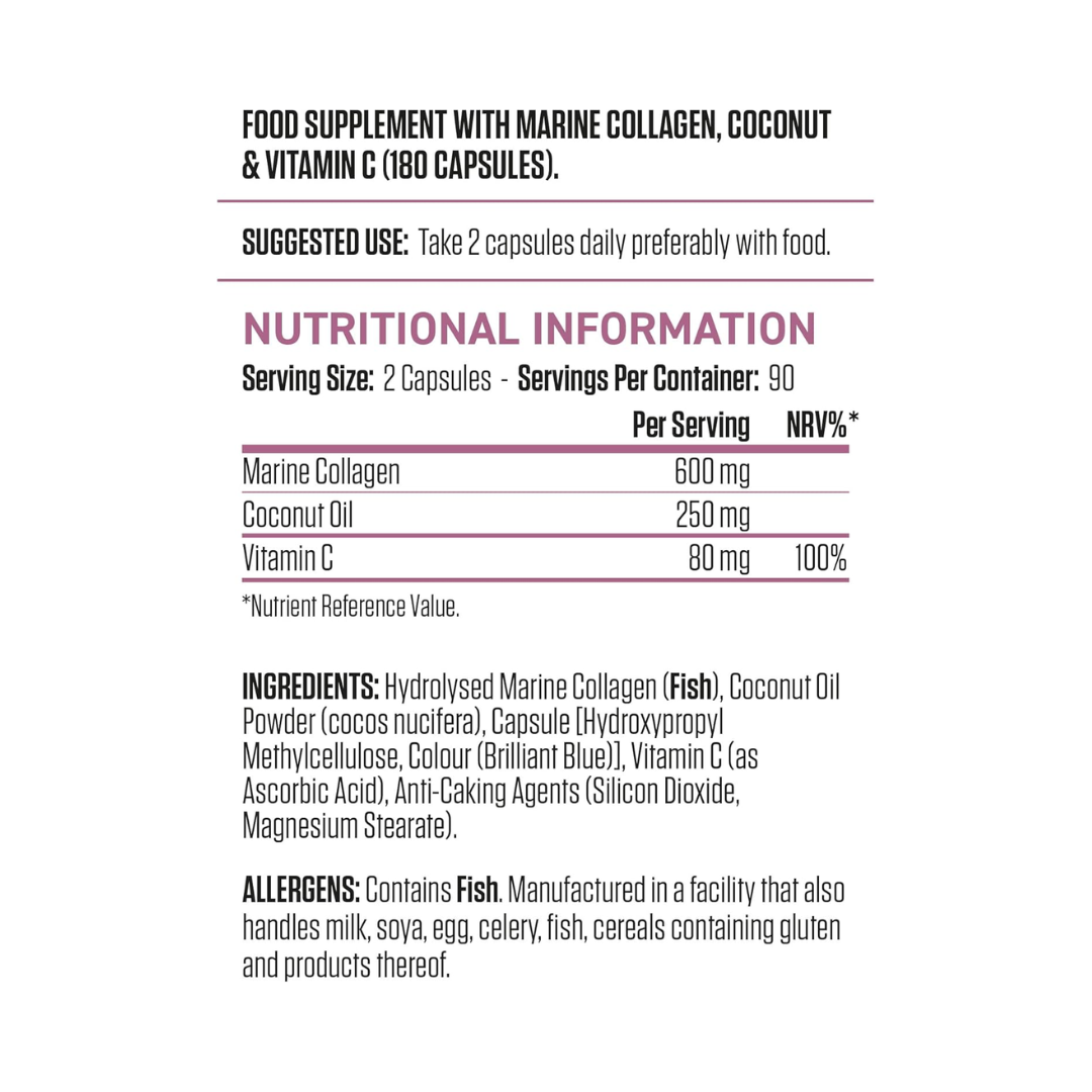 Applied Nutrition Collagen & Coconut 180 Caps Unflavoured