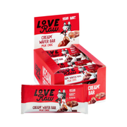 LoveRaw Vegan Cre&m Filled Wafer Bar 12x43g M:lk Choc