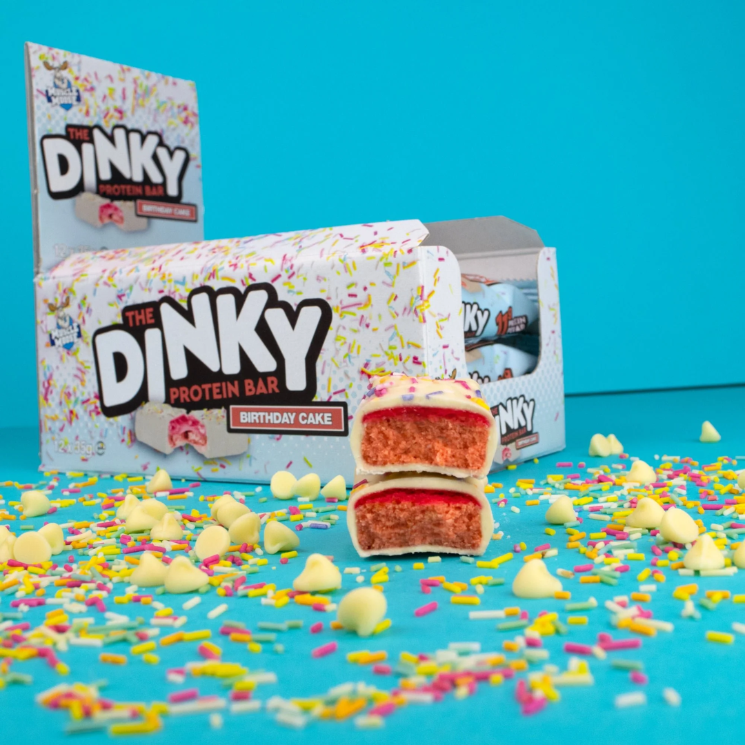 Muscle Moose Dinky Protein Bar 12x35g - Birthday Cake