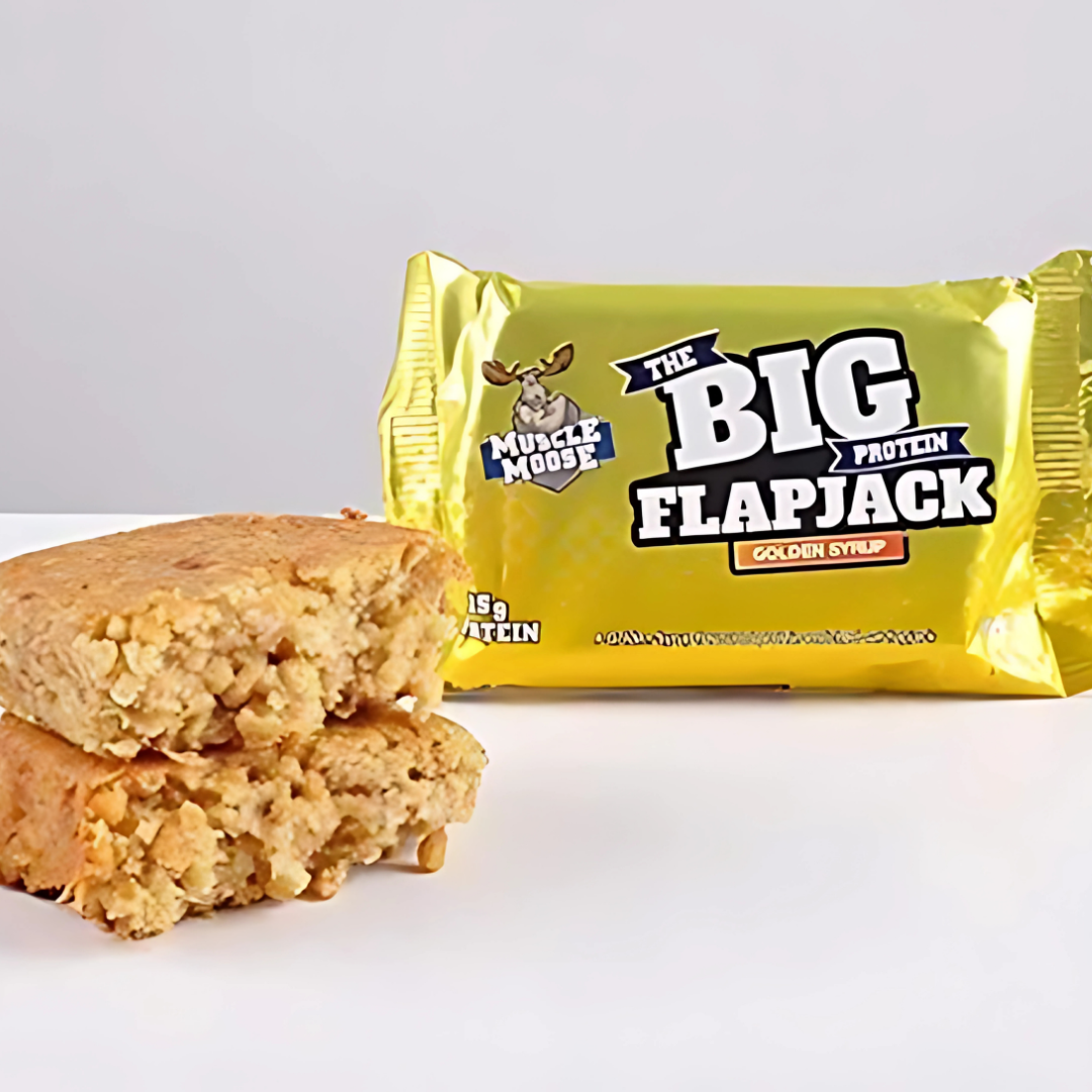 Muscle Moose Big Protein Flapjack 12x100g - Golden Syrup