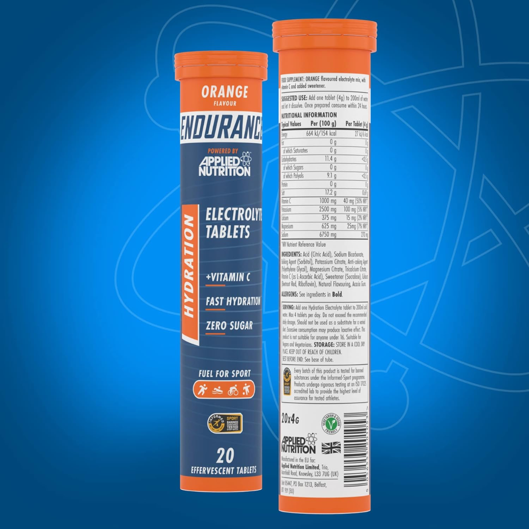 Applied Nutrition Effervescent Electrolyte Tabs 6x20 Tabs - Orange