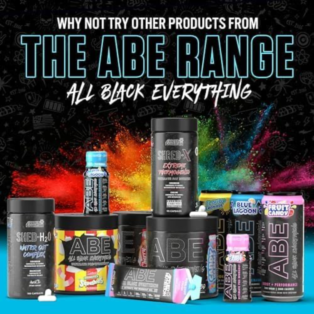 Applied Nutrition ABE All Black Everything Carbonated Can 12x330ml - Fruit Candy