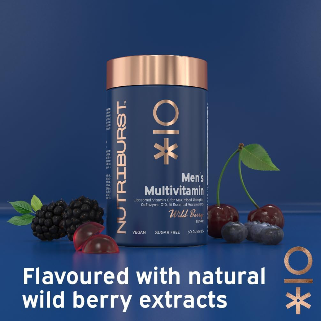 Nutriburst Men's Multivitamin 60 Gummies Wild Berry