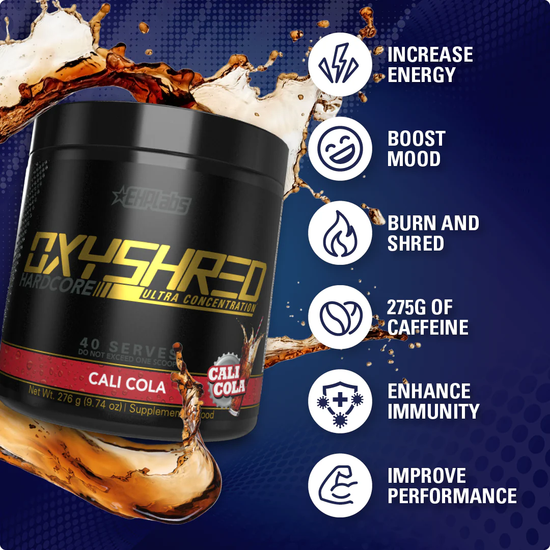 EHP Labs OxyShred Hardcore Ultra Concentration 40 Servings - Grape Bubblegum