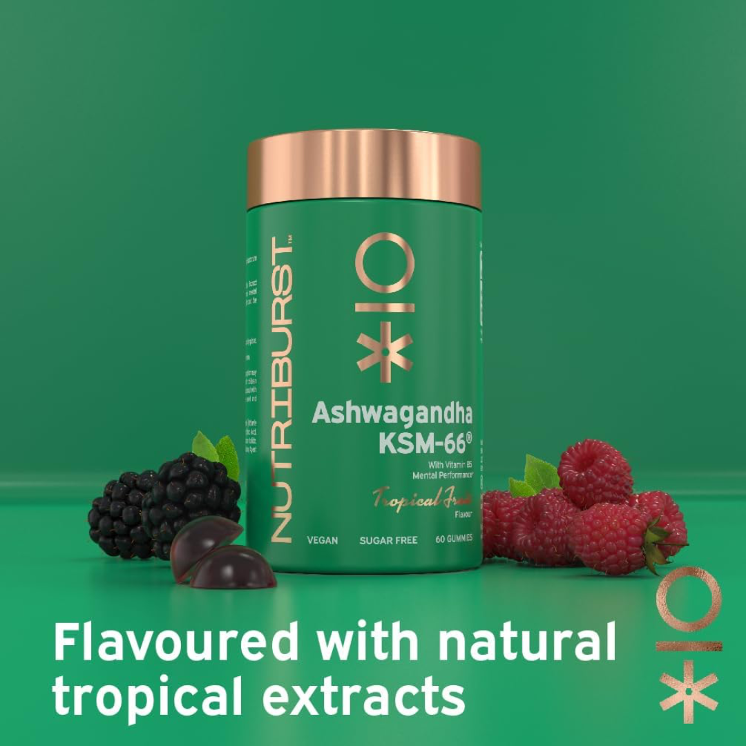 Nutriburst Ashwagandha KSM-66 2 60 Gummies Tropical