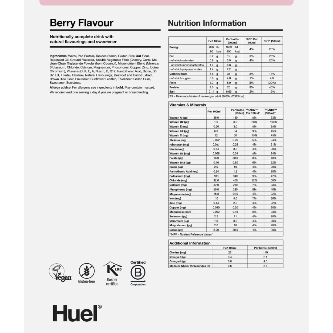 Huel Ready-to Drink 8x500ml - Berry