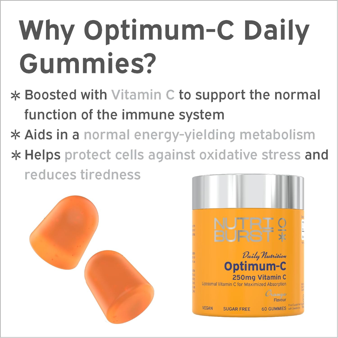 Nutriburst Optimum-C 60 Gummies Orange