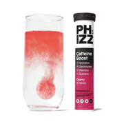Phizz 3-in-1 + Caffeine Boost Multivitamin & Rehydration Electrolyte Effervescent 12x20 240 Tabs Cherry