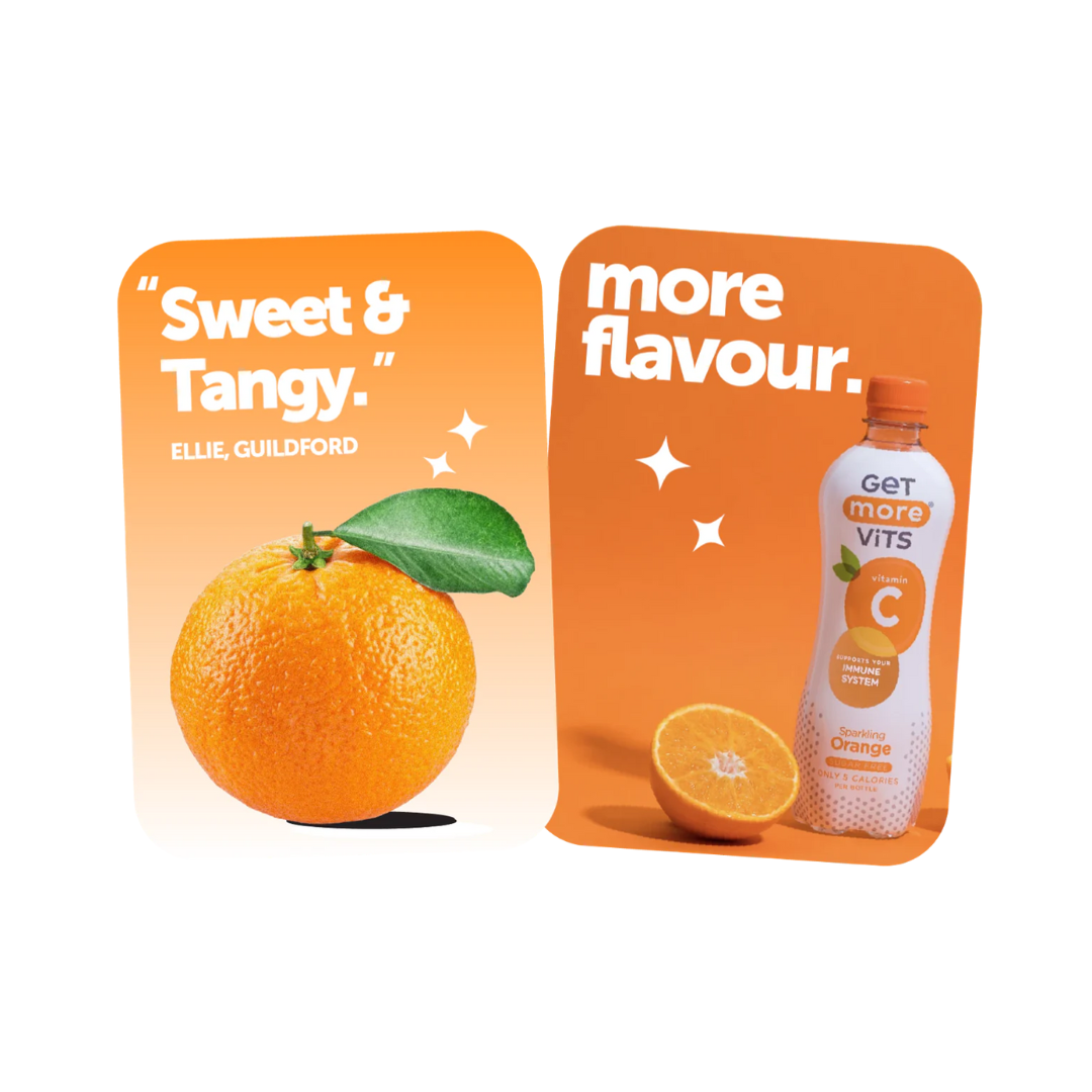 Get More Vits Vitamin C 12x500ml Sparkling Orange