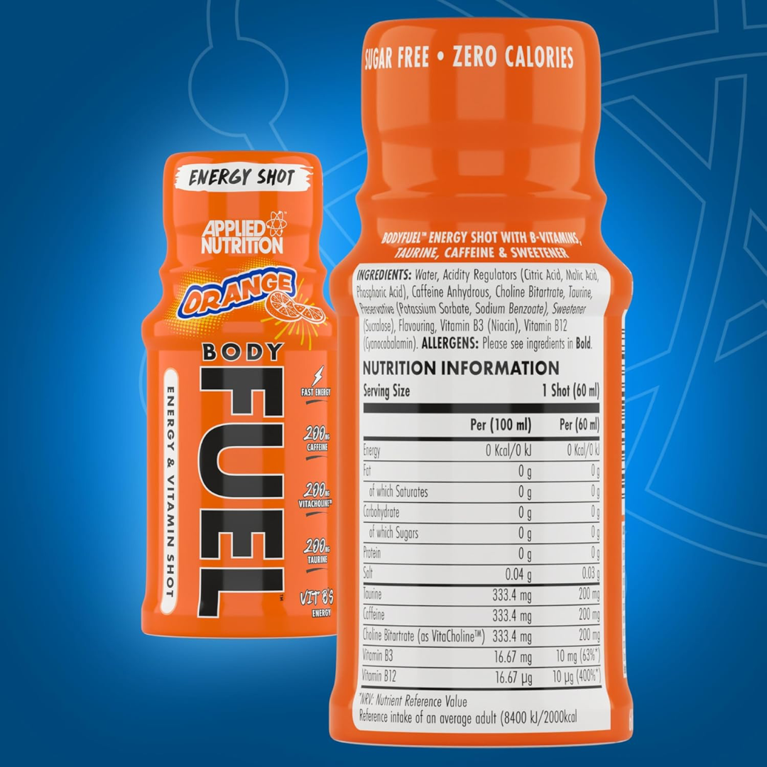 Applied Nutrition Body Fuel Energy Shots 12x60ml - Blue Raspberry