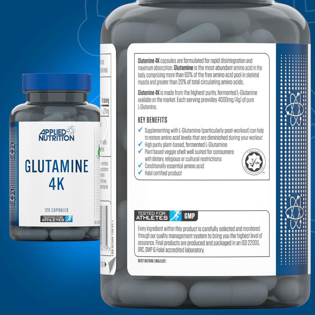 Applied Nutrition Glutamine 4K 120 Veg Caps