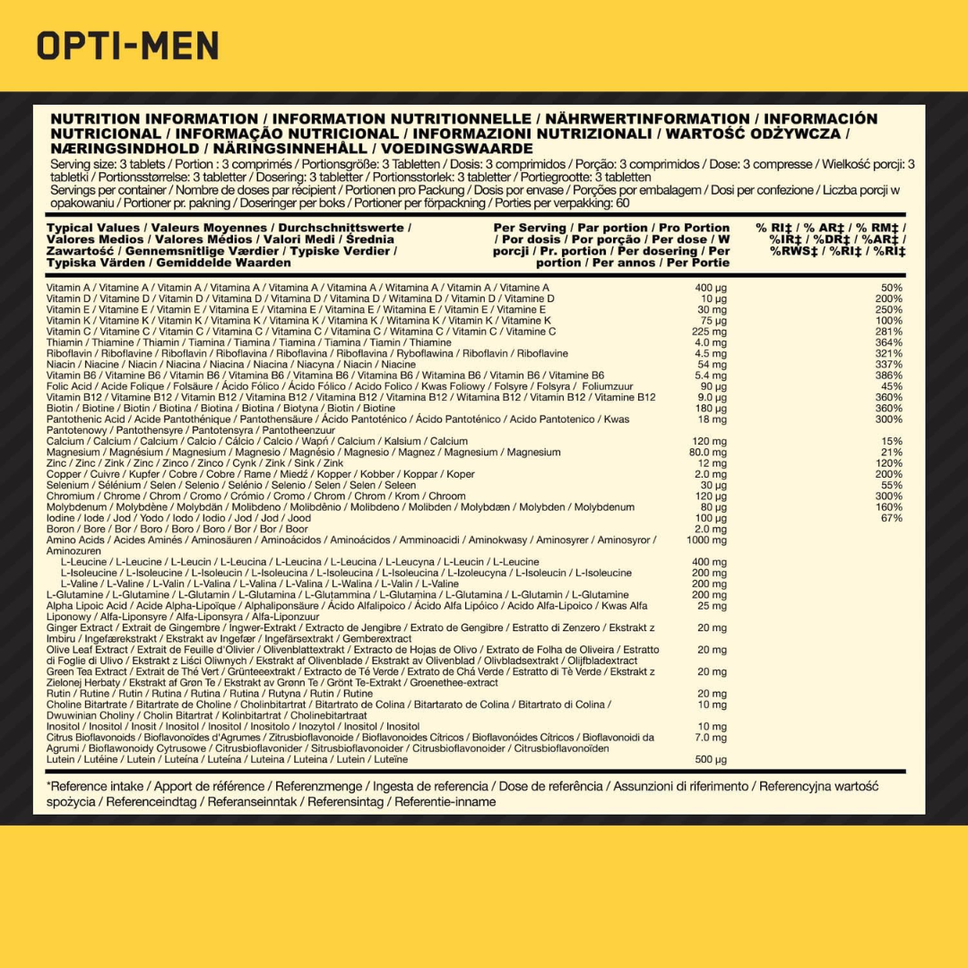 Optimum Nutrition Opti-Men 180 Tabs