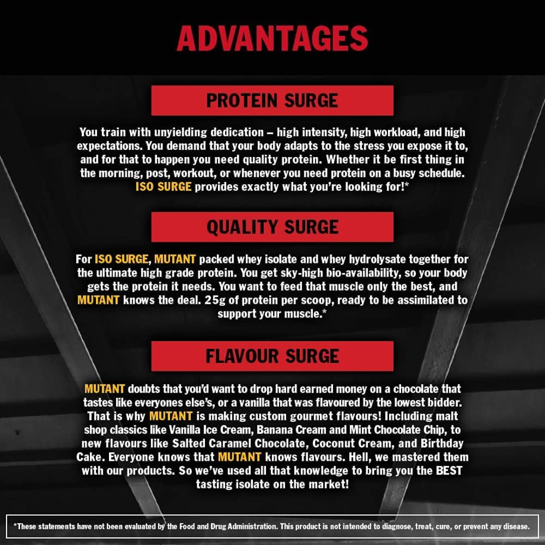 Mutant Iso Surge 727g - Strawberry Milkshake