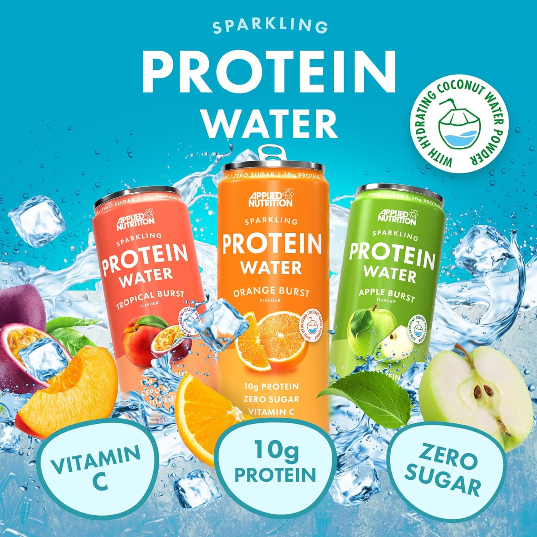 Applied Nutrition Sparkling Protein Water 12x330ml - Tropical Burst