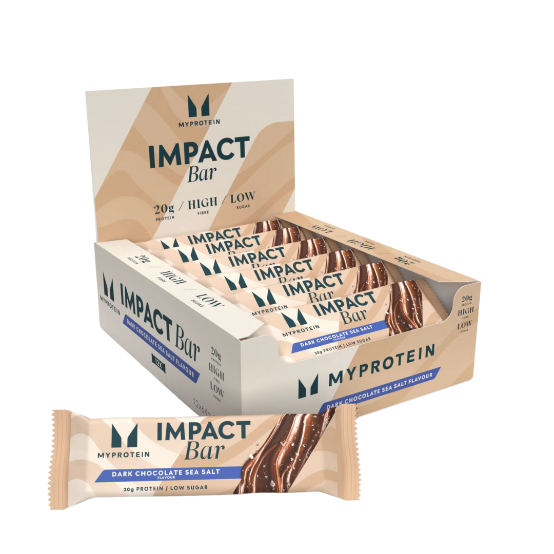 MyProtein Impact Protein Bar 12x64g - Dark Chocolate Sea Salt