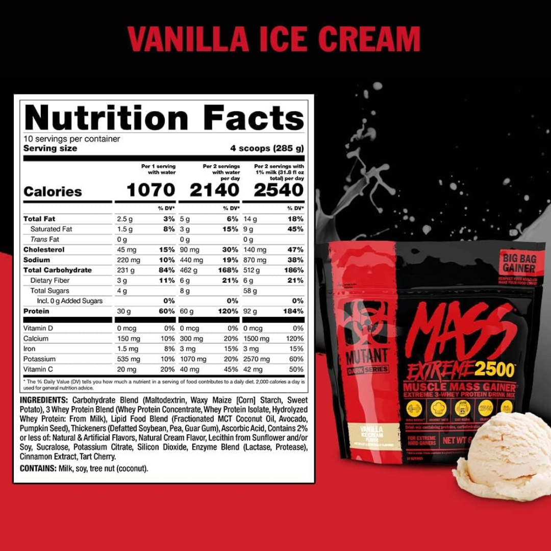 Mutant Mass Extreme 2500 9.07kg - Triple Chocolate