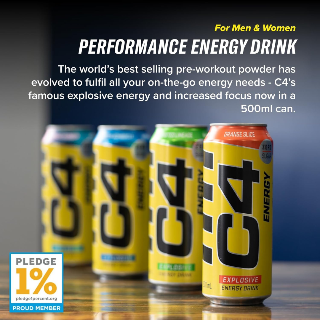 Cellucor C4 Performance Energy Carbonated RTD 12x500ml - Millions Strawberry