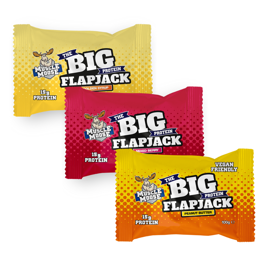 Muscle Moose Big Protein Flapjack 12x100g - Peanut Butter