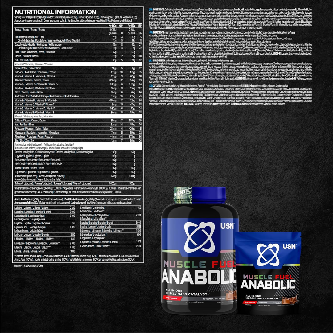 USN Muscle Fuel Anabolic 2kg - Caramel Peanut Butter