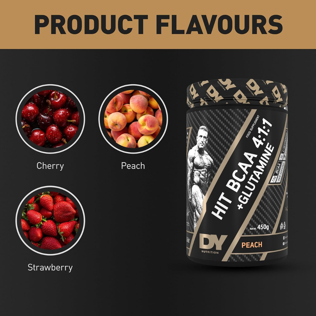 DY Nutrition Hit BCAA 4:1:1 + Glutamine 450g - Peach