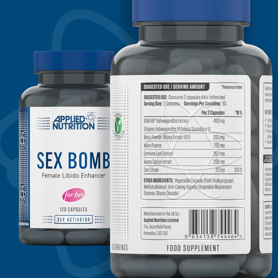 Applied Nutrition Sex Bomb Female Libido Enhancer 120 Veg Caps