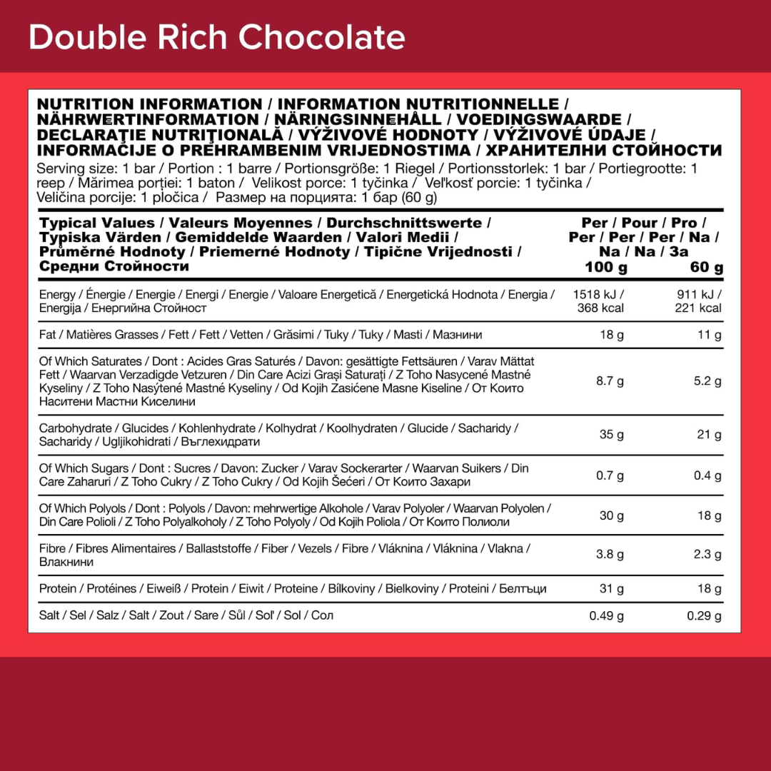 Optimum Nutrition Plant Bar 12x60g - Double Choc