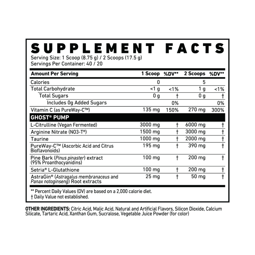 Ghost Pump V2 40to20 Servings - Peach