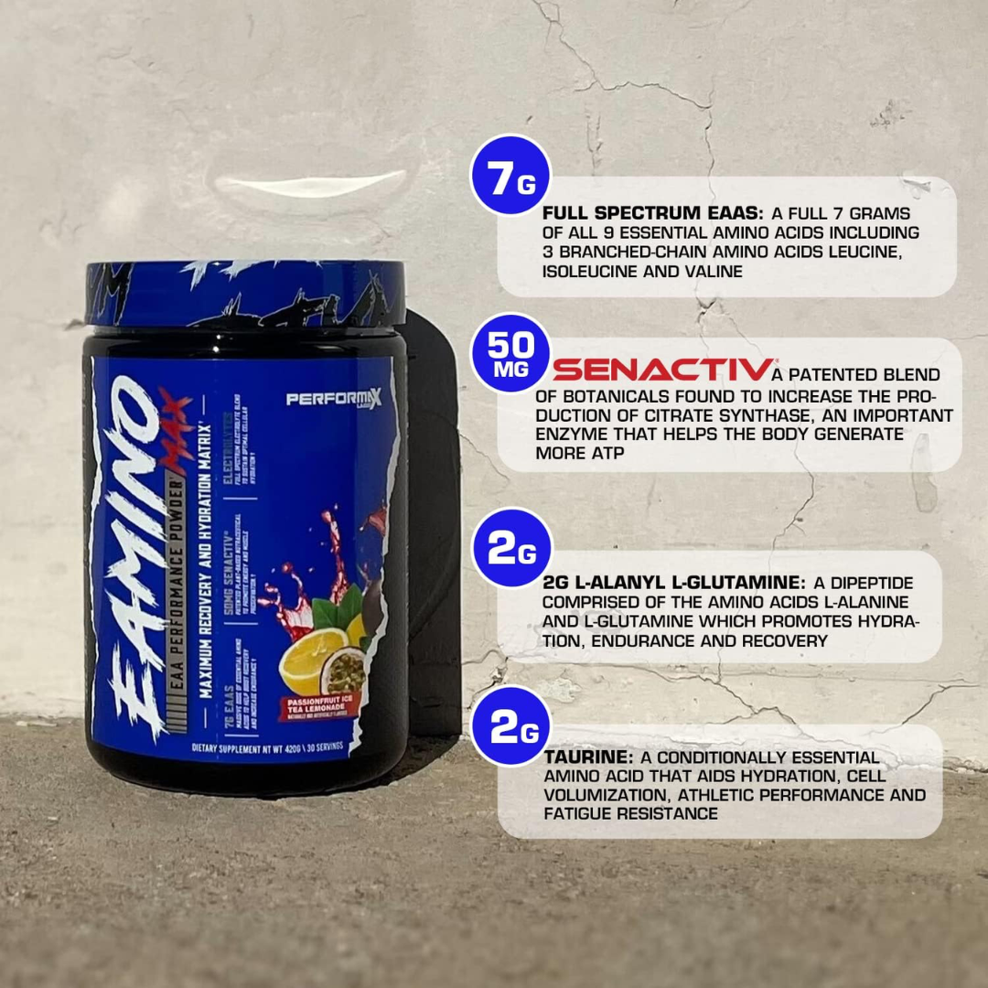 Performax Labs Eamino Max 3D 420g - Passionfruit Ice Tea Lemonade