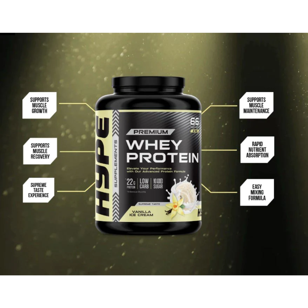 HYPE Whey Protein 2kg - Vanilla Ice Cream