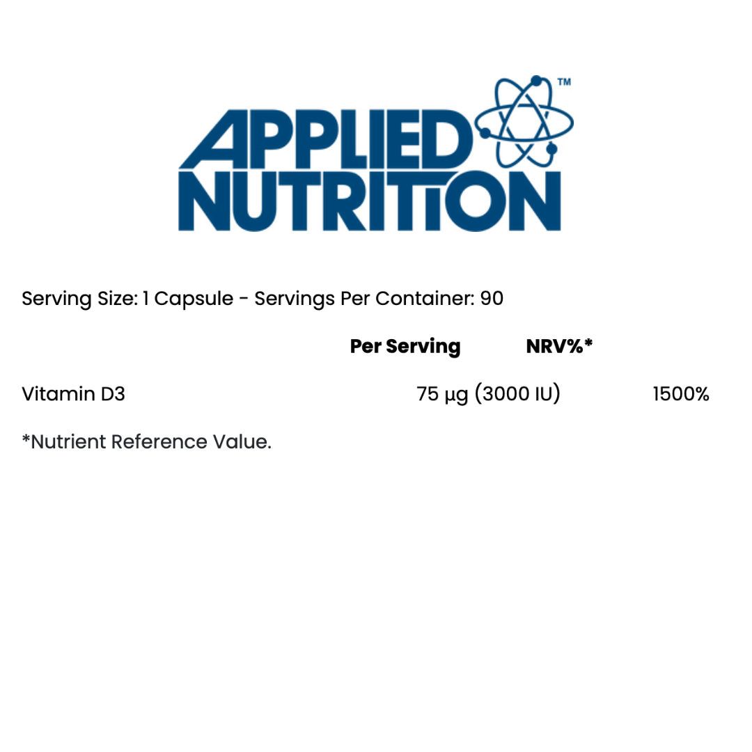 Applied Nutrition VITALITY Vitamin D3 90Veg Caps