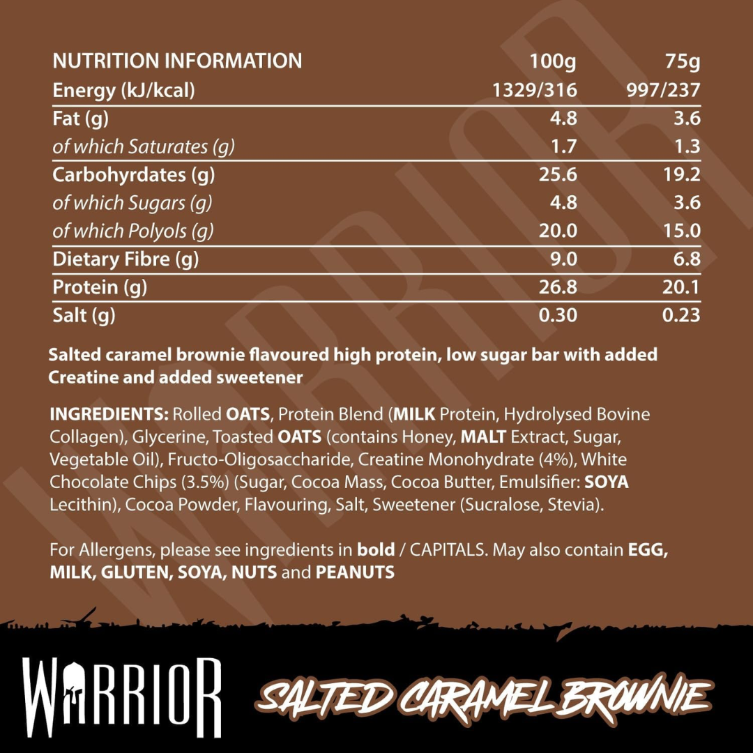 Warrior Creatine Bars 12x75g - Chocolate Peanut