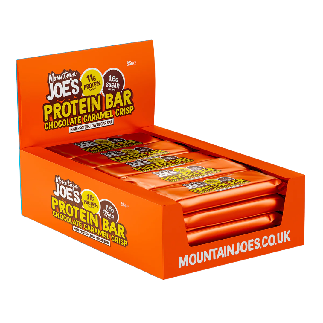 Mountain Joe's Protein Bar 12x35g - Chocolate Caramel Crisp